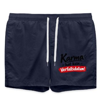 Karma Hat Kein Verfallsdatum - Badeshorts - French Navy - Vorne - AI Model Male 185 light (185cm)
