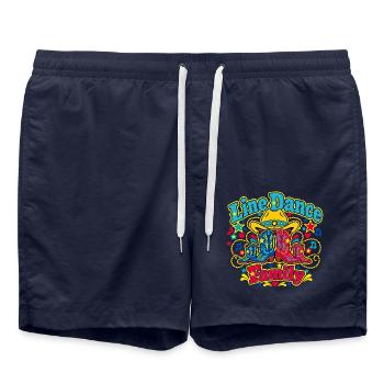 Line Dance Family Boots - Badeshorts - French Navy - Vorne - AI Model Male 185 light (185cm)