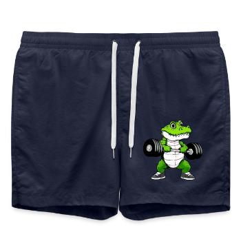 Fitness Krokodil - Badeshorts - French Navy - Vorne - AI Model Male 185 light (185cm)