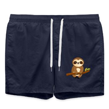 Baby-Faultier - Badeshorts - French Navy - Vorne - AI Model Male 185 light (185cm)