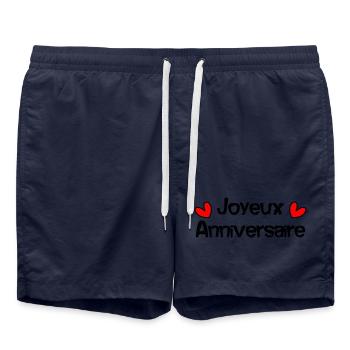 ALLES GUTE ZUM GEBURTSTAG. ALLES GUTE ZUM GEBURTSTAG. JAHRESTAG. - Badeshorts - French Navy - Vorne - AI Model Male 185 light (185cm)