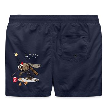 Stechmücke freut sich auf Weihnachten - Badeshorts - French Navy - Hinten