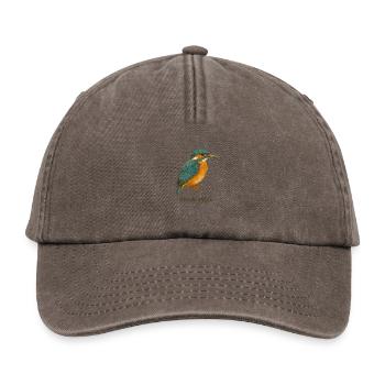 Eisvogel – Alcedo atthis - Relaxed Vintage Cap - Vintage Braun - Vorne