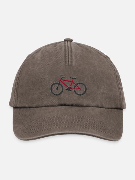 Mountainbike bestickt - Relaxed Vintage Cap - Vintage Braun