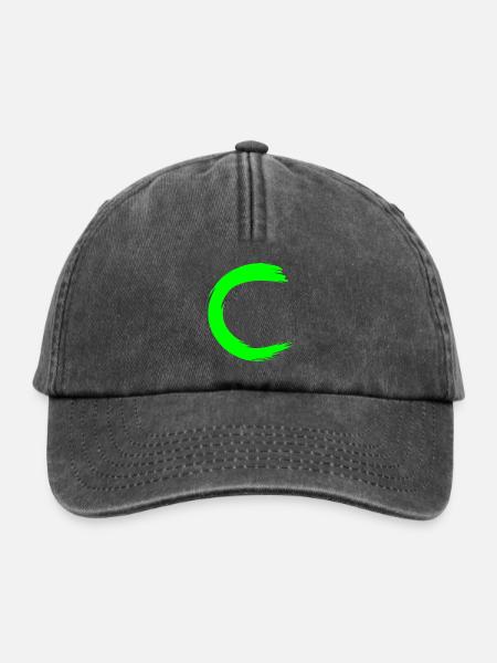Buchstabe C Anfangsbuchstabe Name - Relaxed Vintage Cap - Vintage Schwarz