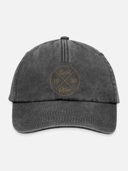 Limited Edition 1950 - Relaxed Vintage Cap - Vintage Schwarz