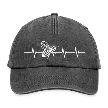 Heartbeat of a beekeeper - Relaxed Vintage Cap - Vintage Schwarz - Vorne
