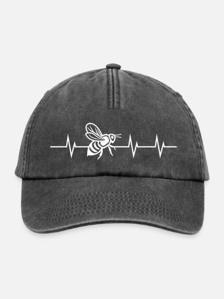 Heartbeat of a beekeeper - Relaxed Vintage Cap - Vintage Schwarz