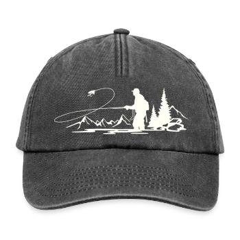 Sauerland Fliegenfischen - Relaxed Vintage Cap - Vintage Schwarz - Vorne