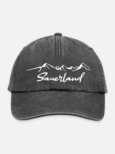 Sauerland Skyline - Relaxed Vintage Cap - Vintage Schwarz