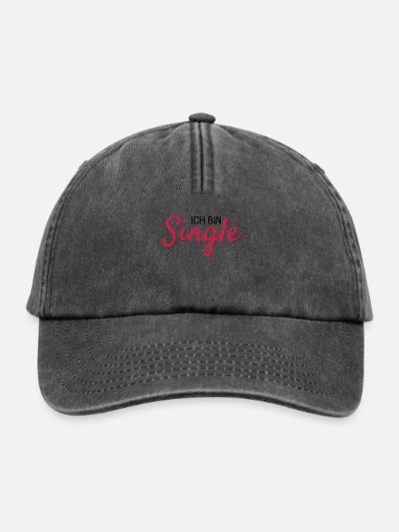 Ich bin Single Spruch - Relaxed Vintage Cap - Vintage Schwarz