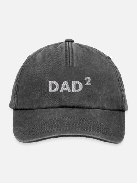 Dad hoch zwei bestickt - Relaxed Vintage Cap - Vintage Schwarz