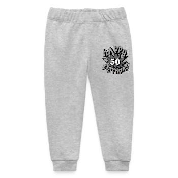 50.Geburtstag,50 Jahre,Airbrush, Happy Birthday(25 - Baby Organic Jogginghose Baby Tumbler von Stanley/Stella - Grau meliert - Vorne