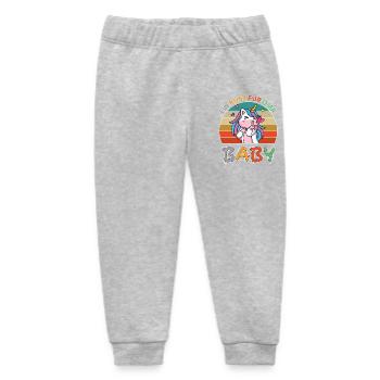 Baby Einhorn Unicorn Herz Love Kuss Oma - Baby Organic Jogginghose Baby Tumbler von Stanley/Stella - Grau meliert - Vorne