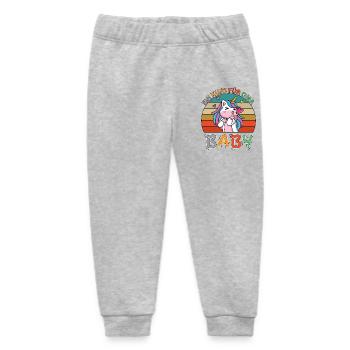 Baby Einhorn Unicorn Herz Love Kuss Oma - Baby Organic Jogginghose Baby Tumbler von Stanley/Stella - Grau meliert - Vorne