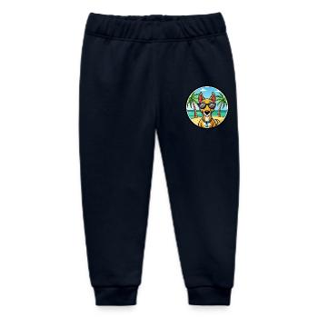 Russischer Harlekin Hund Rasse Cartoon Strand - Baby Organic Jogginghose Baby Tumbler von Stanley/Stella - Navy - Vorne