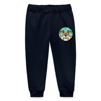 Russischer Harlekin Hund Rasse Cartoon Strand - Baby Organic Jogginghose Baby Tumbler von Stanley/Stella - Navy - Vorne