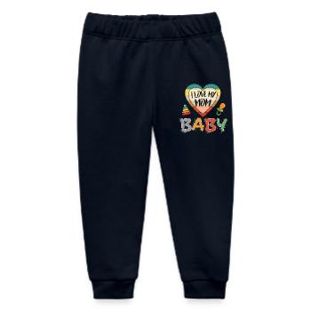 Baby I love Mom Ich liebe Mama - Baby Organic Jogginghose Baby Tumbler von Stanley/Stella - Navy - Vorne