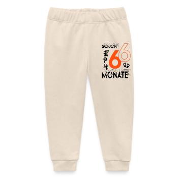 Baby Säugling Geburtstag 6 Monate halbes Jahr - Baby Organic Jogginghose Baby Tumbler von Stanley/Stella - Natur - Vorne