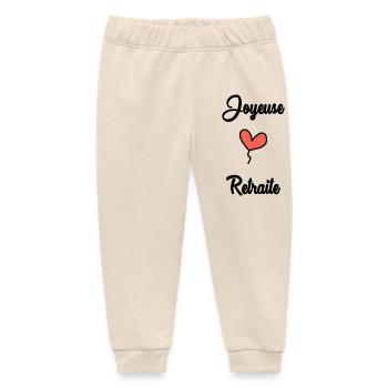 COLLEAGUE. START. RETIREMENT - Baby Organic Sweatpants by Stanley/Stella - soft Ecru - Front