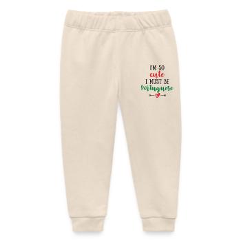 Ich bin so süß, ich muss portugiesisch sein – Baby & Kinder - Baby Organic Jogginghose Baby Tumbler von Stanley/Stella - Natur - Vorne