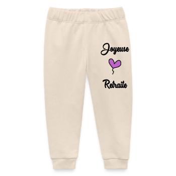 COLLEAGUE. START. RETIREMENT - Baby Organic Sweatpants by Stanley/Stella - soft Ecru - Front