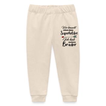 Superhelden Familie Bruder - Baby Organic Jogginghose Baby Tumbler von Stanley/Stella - Natur - Vorne