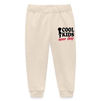 Baby Cool Never Sleep Niemals schlafen - Baby Organic Jogginghose Baby Tumbler von Stanley/Stella - Natur - Vorne