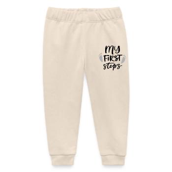 First Steps Erste Schritte Baby  - Baby Organic Jogginghose Baby Tumbler von Stanley/Stella - Natur - Vorne