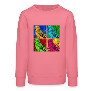 Eule - Teenager Organic Sweatshirt Mini Changer von Stanley/Stella - Pink  - Vorne - AI Model Teenager Male dark (155cm)