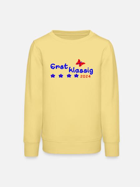 Schulanfang Erstklassig 2024 - Teenager Organic Sweatshirt Mini Changer von Stanley/Stella - Gelb Viva 