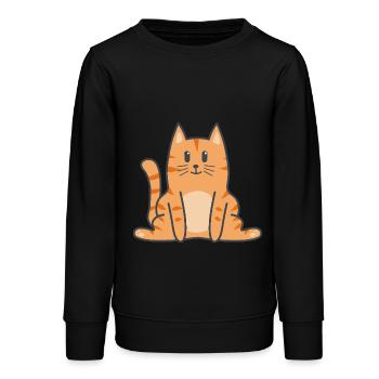 Katze Katzen Kitten - Teenager Organic Sweatshirt Mini Changer von Stanley/Stella - Schwarz - Vorne - AI Model Teenager Male light (155cm)
