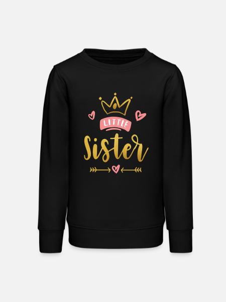 Little Sister Announcement – Baby & Kids Clothes - Teens Organic Sweatshirt by Stanley/Stella - black