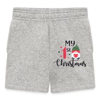 Mein erstes Weihnachten - Baby Shorts - Grau meliert - Vorne