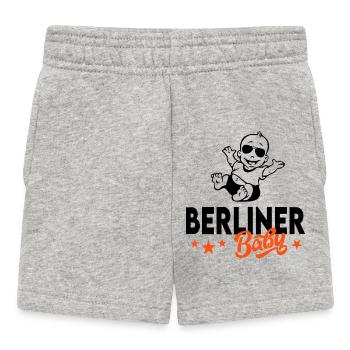Baby Stadt Städte geboren in Berlin - Baby Shorts - Grau meliert - Vorne