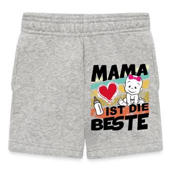 Baby Mama ist die Beste Mädchen - Baby Shorts - Grau meliert - Vorne