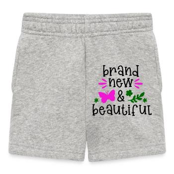 Baby Brandneu Brandnew und schön - Baby Shorts - Grau meliert - Vorne