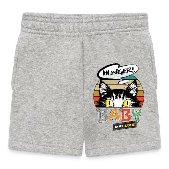 Baby Hunger Katze - Baby Shorts - Grau meliert - Vorne