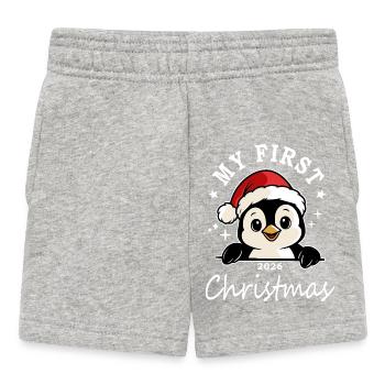 Mein erstes Weihnachten 2026 - Baby Shorts - Grau meliert - Vorne