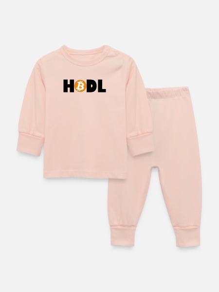Bitcoin Revolution – Hold the Future - Baby Schlafanzug - Kristallrosa