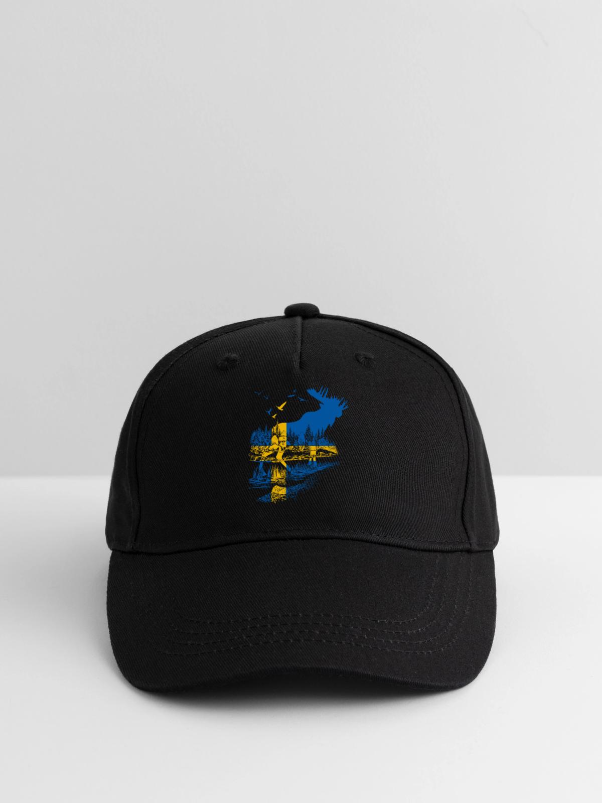 SCHWEDEN ELCH - Kinder Bio Basecap - Schwarz - Vorne