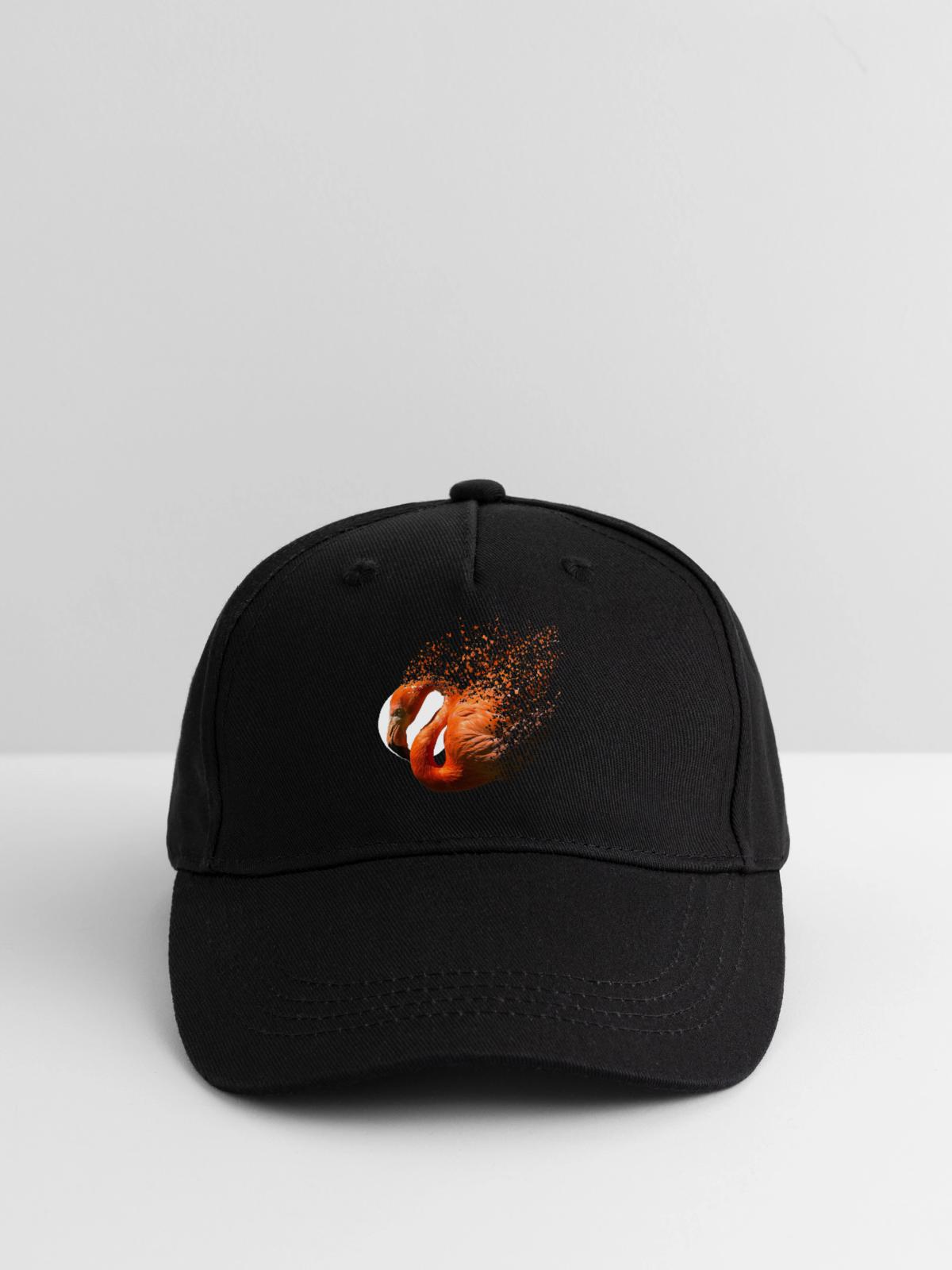 Flamingo - Kinder Bio Basecap - Schwarz - Vorne