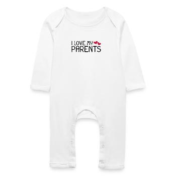 Ich liebe meine Eltern - Baby Bio Strampler - Weiß - Vorne