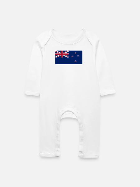 Neuseeland - Baby Bio Strampler - Weiß