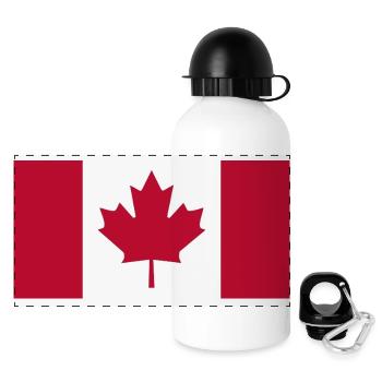 Drapeau canada drapeau érable Canada Day 1867 Toronto - Gourde panoramique avec couvercle 500 ml - blanc - Devant