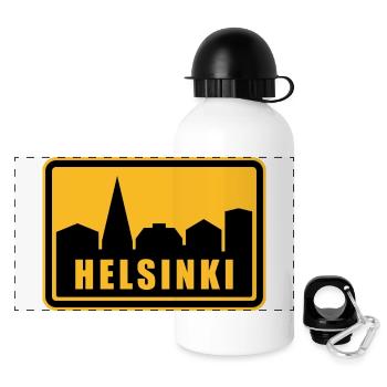 Helsinki - Panorama Trinkflasche mit Deckel 500 ml - Weiß - Vorne