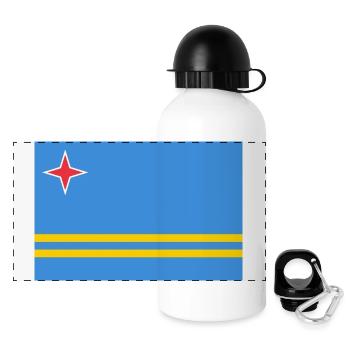 Aruba - Panorama Trinkflasche mit Deckel 500 ml - Weiß - Vorne
