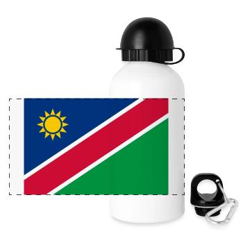 Namibia - Panorama Trinkflasche mit Deckel 500 ml - Weiß - Vorne