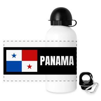 Drapeau du Panama - Gourde panoramique avec couvercle 500 ml - blanc - Devant