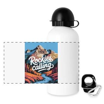 Rockies Calling - Panoramic Thermal Bottle with Lid 500 ml - white - Front